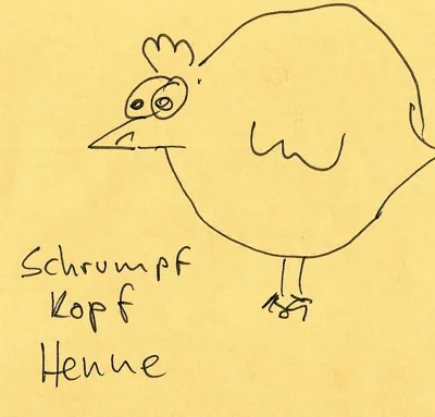 Schrumpfkopfhenne